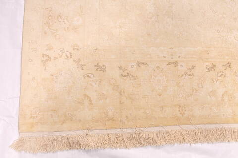 Tabriz Beige Hand Knotted 66 X 101  Area Rug 254-29162 Image 1