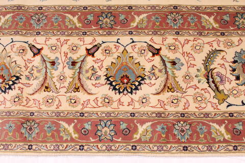 Tabriz Beige Hand Knotted 116 X 165  Area Rug 254-29169 Image 6