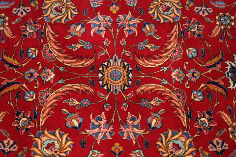 Tabriz Red Hand Knotted 910 X 132  Area Rug 254-29186 Image 2
