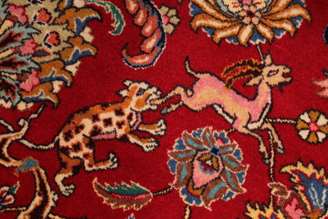 Tabriz Red Hand Knotted 910 X 132  Area Rug 254-29186 Image 3