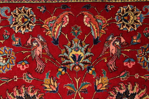 Tabriz Red Hand Knotted 910 X 132  Area Rug 254-29186 Image 5