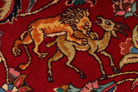 Tabriz Red Hand Knotted 910 X 132  Area Rug 254-29186 Image 6