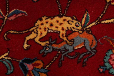 Tabriz Red Hand Knotted 910 X 132  Area Rug 254-29186 Image 7