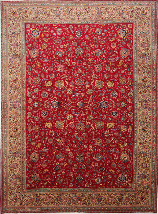 Tabriz Red Hand Knotted 910 X 132  Area Rug 254-29186 Image 0