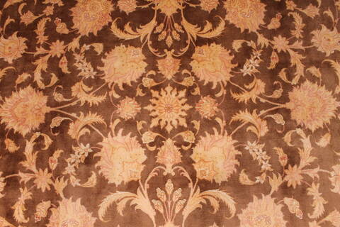 Tabriz Beige Hand Knotted 98 X 131  Area Rug 254-29213 Image 6