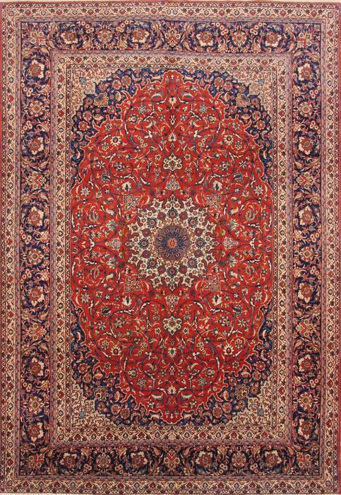 Isfahan Red Hand Knotted 85 X 122  Area Rug 254-29241 Image 0