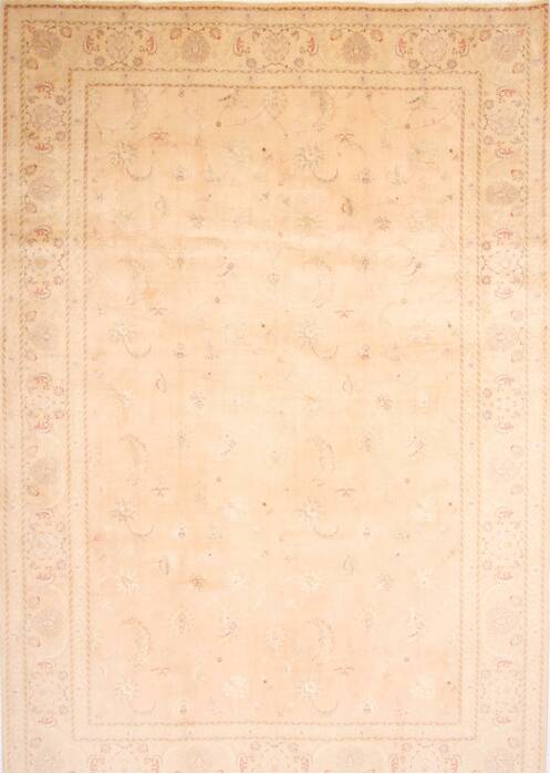 Tabriz Beige Hand Knotted 84 X 124  Area Rug 254-29242 Image 0