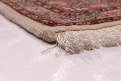 Tabriz Beige Hand Knotted 83 X 115  Area Rug 254-29248 Image 1
