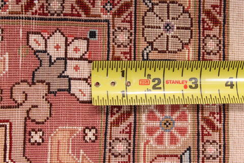 Tabriz Beige Hand Knotted 83 X 115  Area Rug 254-29248 Image 7