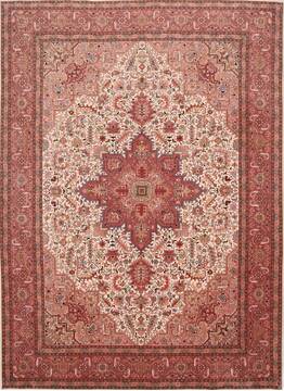 Tabriz Beige Hand Knotted 8'3" X 11'5"  Area Rug 254-29248