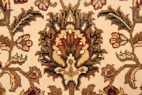 Agra Beige Runner Hand Knotted 60 X 238  Area Rug 250-29266 Image 2