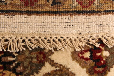 Agra Beige Runner Hand Knotted 60 X 238  Area Rug 250-29266 Image 3