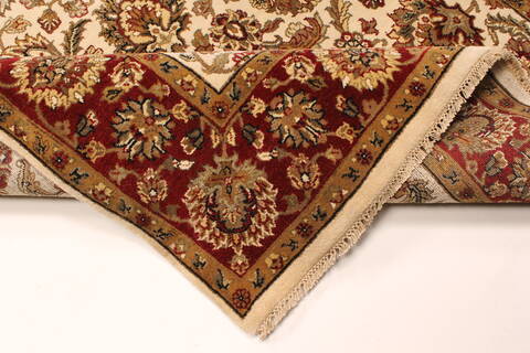 Agra Beige Runner Hand Knotted 60 X 238  Area Rug 250-29266 Image 5