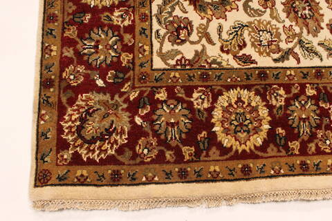 Agra Beige Runner Hand Knotted 60 X 238  Area Rug 250-29266 Image 7