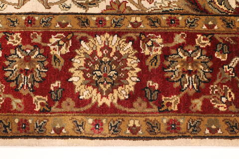 Agra Beige Runner Hand Knotted 60 X 238  Area Rug 250-29266 Image 9