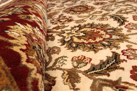 Agra Beige Runner Hand Knotted 511 X 238  Area Rug 250-29269 Image 3
