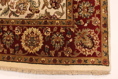 Agra Beige Runner Hand Knotted 511 X 238  Area Rug 250-29269 Image 5