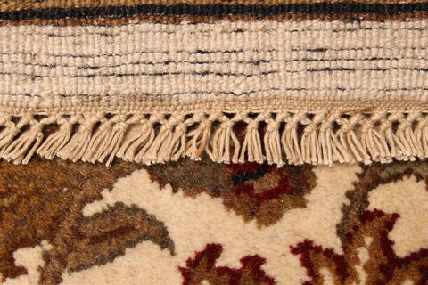 Agra Beige Runner Hand Knotted 511 X 238  Area Rug 250-29269 Image 8