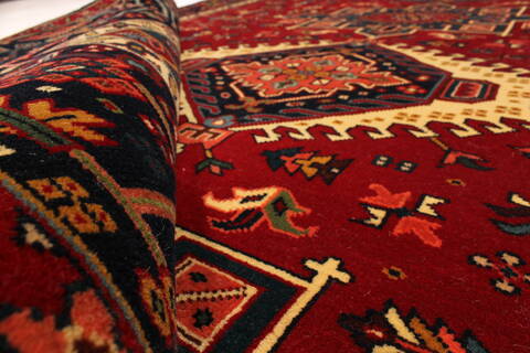 Karajeh Blue Hand Knotted 61 X 120  Area Rug 250-29274 Image 3