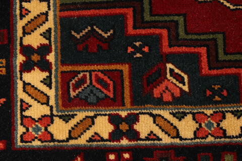 Karajeh Blue Hand Knotted 61 X 120  Area Rug 250-29274 Image 9