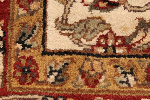 Agra Beige Hand Knotted 61 X 1511  Area Rug 250-29282 Image 1