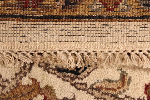 Agra Beige Hand Knotted 61 X 1511  Area Rug 250-29282 Image 2