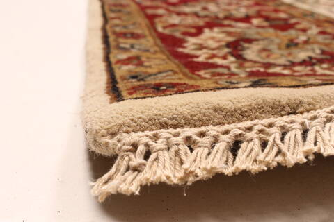 Agra Beige Hand Knotted 61 X 1511  Area Rug 250-29282 Image 5