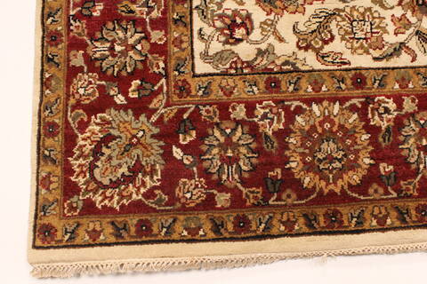 Agra Beige Hand Knotted 61 X 1511  Area Rug 250-29282 Image 6