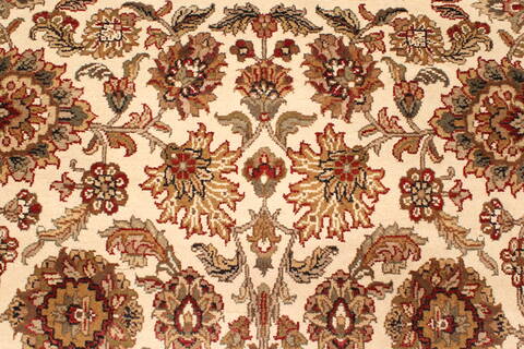 Agra Beige Hand Knotted 61 X 1511  Area Rug 250-29282 Image 7