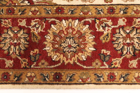 Agra Beige Hand Knotted 61 X 1511  Area Rug 250-29282 Image 8