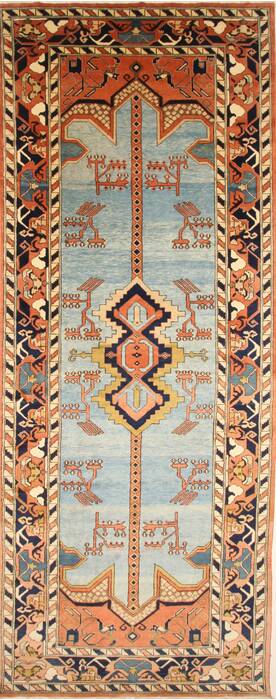 Karajeh Purple Hand Knotted 75 X 188  Area Rug 250-29291 Image 0