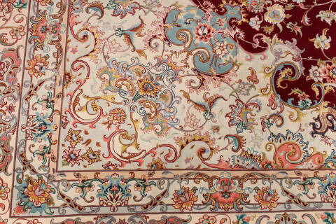 Tabriz Red Hand Knotted 910 X 136  Area Rug 254-29345 Image 2
