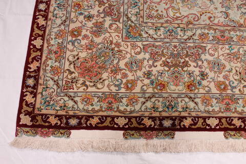 Tabriz Red Hand Knotted 910 X 136  Area Rug 254-29345 Image 7