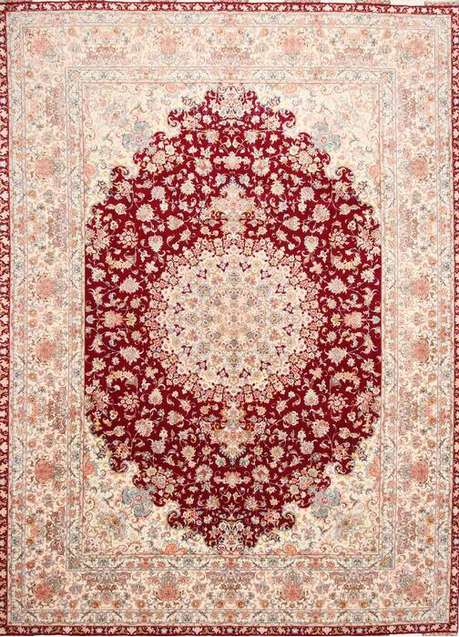 Tabriz Red Hand Knotted 910 X 136  Area Rug 254-29345 Image 0