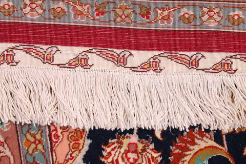 Tabriz Blue Hand Knotted 100 X 132  Area Rug 254-29346 Image 3