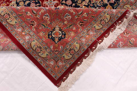 Tabriz Blue Hand Knotted 100 X 132  Area Rug 254-29346 Image 5
