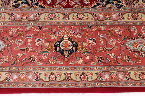 Tabriz Blue Hand Knotted 100 X 132  Area Rug 254-29346 Image 9