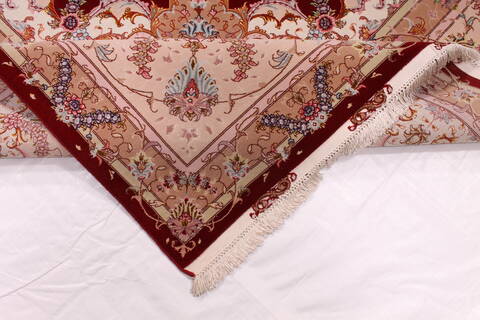 Tabriz Purple Hand Knotted 100 X 133  Area Rug 254-29352 Image 3