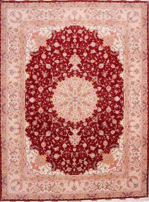 Tabriz Purple Hand Knotted 100 X 133  Area Rug 254-29352 Image 0