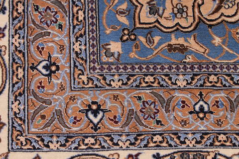 Nain Beige Hand Knotted 100 X 144  Area Rug 254-29355 Image 2