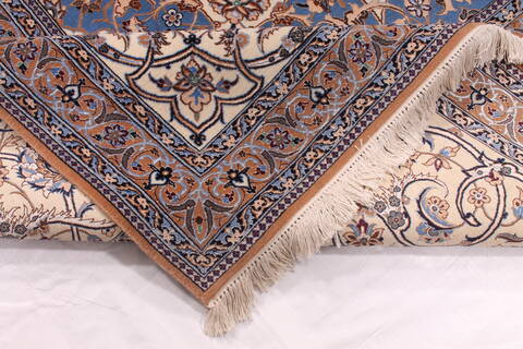 Nain Beige Hand Knotted 100 X 144  Area Rug 254-29355 Image 5