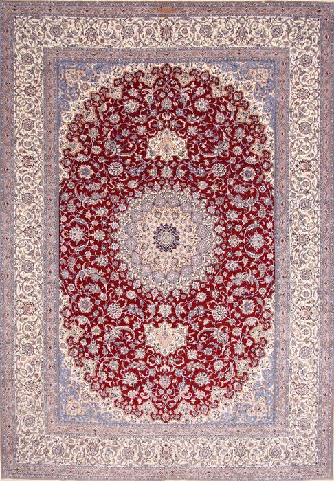 Nain Beige Hand Knotted 100 X 144  Area Rug 254-29355 Image 0