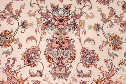 Tabriz Beige Hand Knotted 910 X 131  Area Rug 254-29366 Image 5