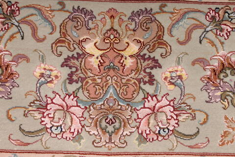 Tabriz Beige Hand Knotted 910 X 131  Area Rug 254-29366 Image 6