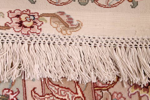 Tabriz Beige Hand Knotted 910 X 131  Area Rug 254-29366 Image 8