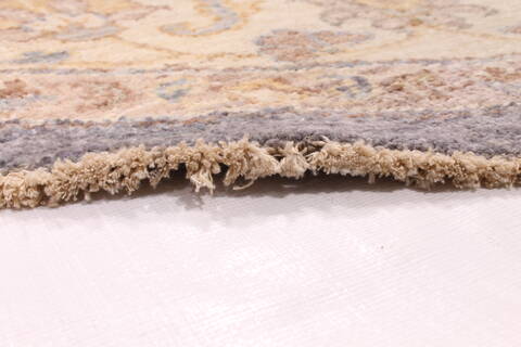 Pishavar Beige Round Hand Knotted 80 X 80  Area Rug 254-29386 Image 1