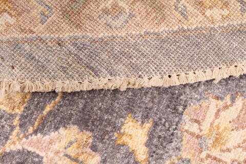 Pishavar Beige Round Hand Knotted 80 X 80  Area Rug 254-29386 Image 4