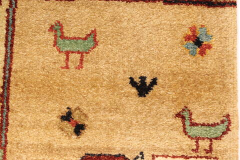 Modern Beige Hand Knotted 41 X 65  Area Rug 250-29423 Image 1