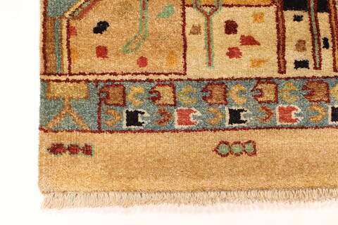 Modern Beige Hand Knotted 41 X 65  Area Rug 250-29423 Image 6