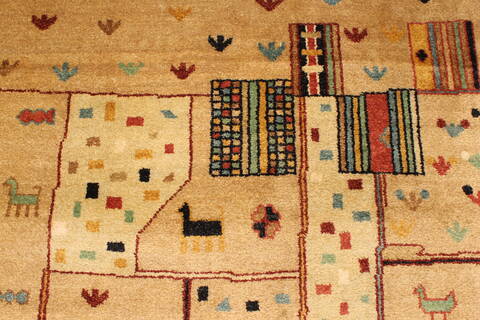 Modern Beige Hand Knotted 41 X 65  Area Rug 250-29423 Image 7